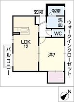 フォーレスひそこ  ｜ 愛知県岡崎市矢作町字竊樹（賃貸アパート1LDK・1階・45.81㎡） その2