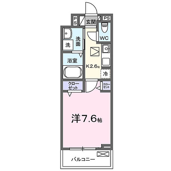 グランシュテル 207｜愛知県岡崎市森越町字郷前(賃貸アパート1K・2階・27.02㎡)の写真 その2