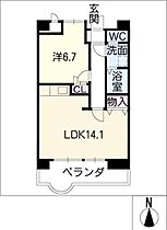 スリーエイト北町  ｜ 愛知県岡崎市八帖北町（賃貸マンション1LDK・6階・47.60㎡） その2