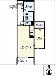 BASE FIELD EGUCHI 1階1LDKの間取り