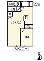 ベルメゾン鈴木  ｜ 愛知県岡崎市南明大寺町（賃貸アパート1LDK・2階・48.00㎡） その2