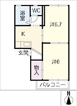 アトウレ大池  ｜ 愛知県岡崎市羽根町字大池（賃貸アパート2K・1階・33.00㎡） その2