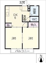 宝町ドミール  ｜ 愛知県蒲郡市宝町（賃貸アパート2DK・1階・39.60㎡） その2