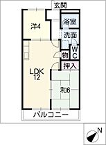 エスポワール本田  ｜ 愛知県額田郡幸田町大字芦谷字福田（賃貸マンション2LDK・2階・49.69㎡） その2