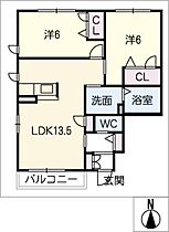 メゾン　ハイライフ  ｜ 愛知県額田郡幸田町大字芦谷字後シロ（賃貸アパート2LDK・1階・57.88㎡） その2