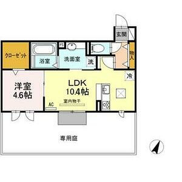 アークスクエア 103｜愛知県豊川市中野川町1丁目(賃貸アパート1LDK・1階・41.01㎡)の写真 その2