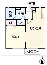 ウイステリアII  ｜ 愛知県豊橋市大村町字高之城（賃貸アパート1LDK・1階・33.30㎡） その2