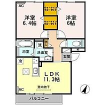 エトワール 302 ｜ 愛知県豊川市中野川町1丁目43番2（賃貸アパート2LDK・3階・56.72㎡） その18