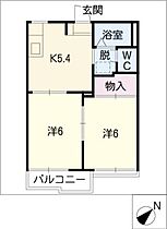 タウニィ白川  ｜ 愛知県豊川市蔵子1丁目（賃貸アパート2K・2階・35.30㎡） その2