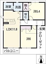 サニーフラット・トーエイ  ｜ 愛知県豊川市金屋本町4丁目（賃貸アパート2LDK・1階・54.81㎡） その2