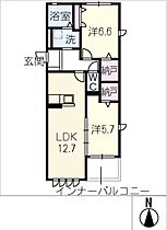 シャルマン平尾神田  ｜ 愛知県豊川市平尾町神田（賃貸アパート2LDK・1階・58.55㎡） その2