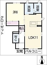 サニービュー牛川　I棟  ｜ 愛知県豊橋市牛川薬師町（賃貸アパート1LDK・1階・43.05㎡） その2