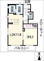 サニービュー牛川　II棟  ｜ 愛知県豊橋市牛川薬師町（賃貸アパート1LDK・1階・45.82㎡） その2