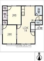 コーポアロー高師II  ｜ 愛知県豊橋市高師町字西沢（賃貸アパート2LDK・1階・51.34㎡） その2