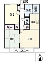 ライフ21フジミ  ｜ 愛知県豊橋市富士見台3丁目（賃貸アパート2LDK・1階・53.80㎡） その2