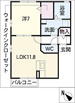 セレッソ　リバー  ｜ 愛知県丹羽郡扶桑町大字高雄字犬堀（賃貸アパート1LDK・1階・47.94㎡） その2