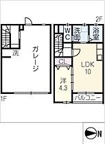 仮)グランガレージ一宮冨田渡所Ａ  ｜ 愛知県一宮市冨田字渡所（賃貸タウンハウス1LDK・2階・71.69㎡） その2