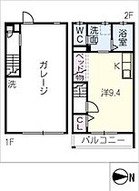 仮)グランガレージ一宮冨田渡所Ａ  ｜ 愛知県一宮市冨田字渡所（賃貸タウンハウス1R・2階・56.00㎡） その2