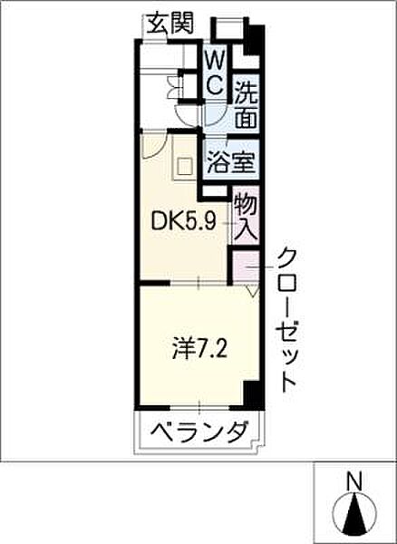 ベル　ドミィール ｜愛知県一宮市栄1丁目(賃貸マンション1DK・3階・34.00㎡)の写真 その2