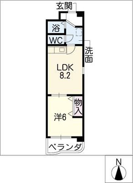 ファーストマンション ｜愛知県一宮市今伊勢町本神戸字南無量寺(賃貸マンション1LDK・3階・33.07㎡)の写真 その2