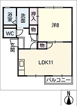 サンスクエア開明  ｜ 愛知県一宮市開明字飛山流（賃貸アパート1LDK・2階・43.75㎡） その2