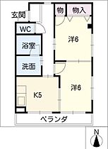 サンメゾン宮西  ｜ 愛知県一宮市大宮4丁目（賃貸マンション2K・1階・44.69㎡） その2