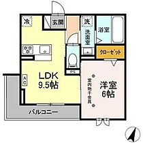 プール リアン 205 ｜ 愛知県稲沢市下津鞍掛1丁目10番地2（賃貸アパート1LDK・2階・37.65㎡） その2