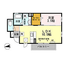 リヴェール 102 ｜ 愛知県稲沢市稲島東2丁目10番（賃貸アパート1LDK・1階・34.99㎡） その2