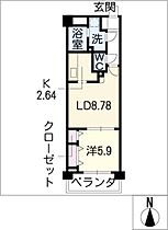 Ｋ’ｓ　ＫＯＵＮＯＭＩＹＡ  ｜ 愛知県稲沢市国府宮1丁目（賃貸マンション1LDK・6階・41.00㎡） その2