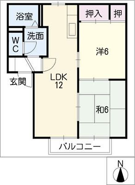 ヴェルドミールＡ ｜愛知県海部郡大治町大字西條字須先(賃貸アパート2LDK・1階・50.54㎡)の写真 その2