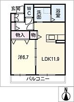 ヴァンベール  ｜ 愛知県海部郡大治町大字三本木字堅田（賃貸アパート1LDK・1階・46.78㎡） その2