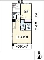 ペディオン  ｜ 愛知県津島市愛宕町1丁目（賃貸マンション1LDK・4階・43.45㎡） その2