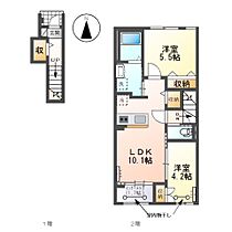 ローリエ  ｜ 愛知県津島市唐臼町東田面（賃貸アパート2LDK・2階・55.67㎡） その2