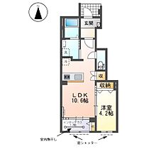 ローリエ  ｜ 愛知県津島市唐臼町東田面（賃貸アパート1LDK・1階・42.15㎡） その2