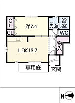 カルテット 102 ｜ 愛知県津島市寺野町字好土47（賃貸アパート1LDK・1階・49.93㎡） その2