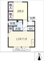 ＭａｓｔＴｏｗｎ東柳原  ｜ 愛知県津島市東柳原町2丁目（賃貸アパート1LDK・1階・46.70㎡） その2