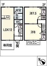 大栄ハイツ天王 1 ｜ 愛知県岩倉市石仏町天王北1704-1（賃貸テラスハウス2LDK・1階・66.24㎡） その2