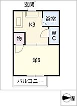 カーサ小牧  ｜ 愛知県小牧市小牧1丁目（賃貸アパート1K・1階・21.21㎡） その2