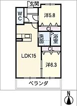 カーサ・ノーバ春日寺　Ａ棟  ｜ 愛知県小牧市春日寺3丁目（賃貸マンション2LDK・1階・62.00㎡） その2