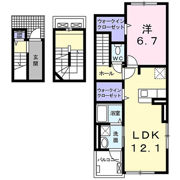 サニーレジデンスII 301｜愛知県春日井市東野新町1丁目(賃貸アパート1LDK・3階・59.21㎡)の写真 その4