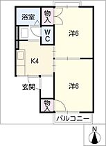 ファミール原  ｜ 愛知県春日井市上条町4丁目（賃貸アパート2K・1階・34.89㎡） その2