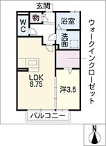 サンセール  ｜ 愛知県春日井市気噴町1丁目（賃貸アパート1LDK・2階・33.39㎡） その2