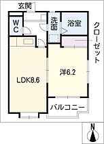 若菜　Ａ棟  ｜ 愛知県春日井市大留町5丁目（賃貸アパート1LDK・2階・35.10㎡） その2