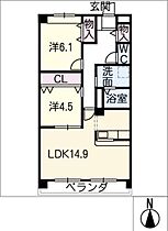 メゾンファミーユ  ｜ 愛知県春日井市味美西本町（賃貸マンション2LDK・1階・61.43㎡） その2