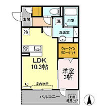 ルミエール 101 ｜ 愛知県春日井市下条町3丁目1番地19（賃貸アパート1LDK・1階・37.01㎡） その2