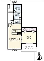 シャノワール  ｜ 愛知県春日井市西本町3丁目（賃貸アパート1LDK・1階・47.23㎡） その2