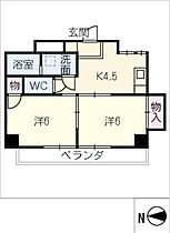 センチュリーマンション  ｜ 愛知県春日井市角崎町（賃貸マンション2K・4階・36.03㎡） その2