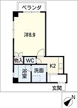 川口ビル・ＳＳ  ｜ 愛知県東海市名和町1丁目（賃貸マンション1K・4階・29.39㎡） その2