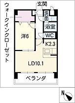 ＬＯＲＯＳ25  ｜ 愛知県東海市荒尾町下畑（賃貸マンション1LDK・2階・43.58㎡） その2