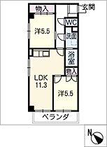 シャトー末廣  ｜ 愛知県知多市にしの台1丁目（賃貸マンション2LDK・4階・55.00㎡） その2